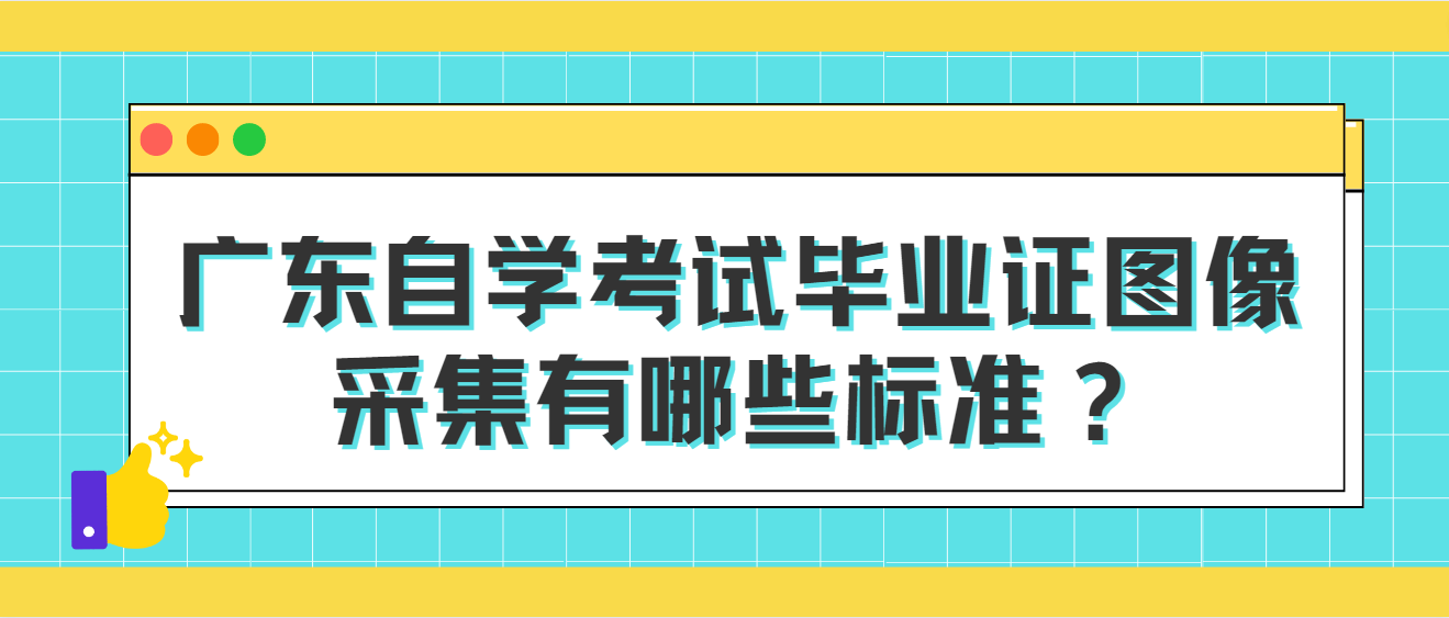 广东自学考试毕业证图像采集有哪些标准？