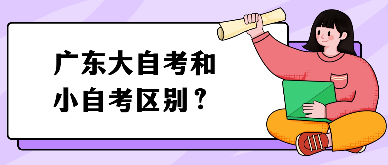 广东大自考和小自考区别？