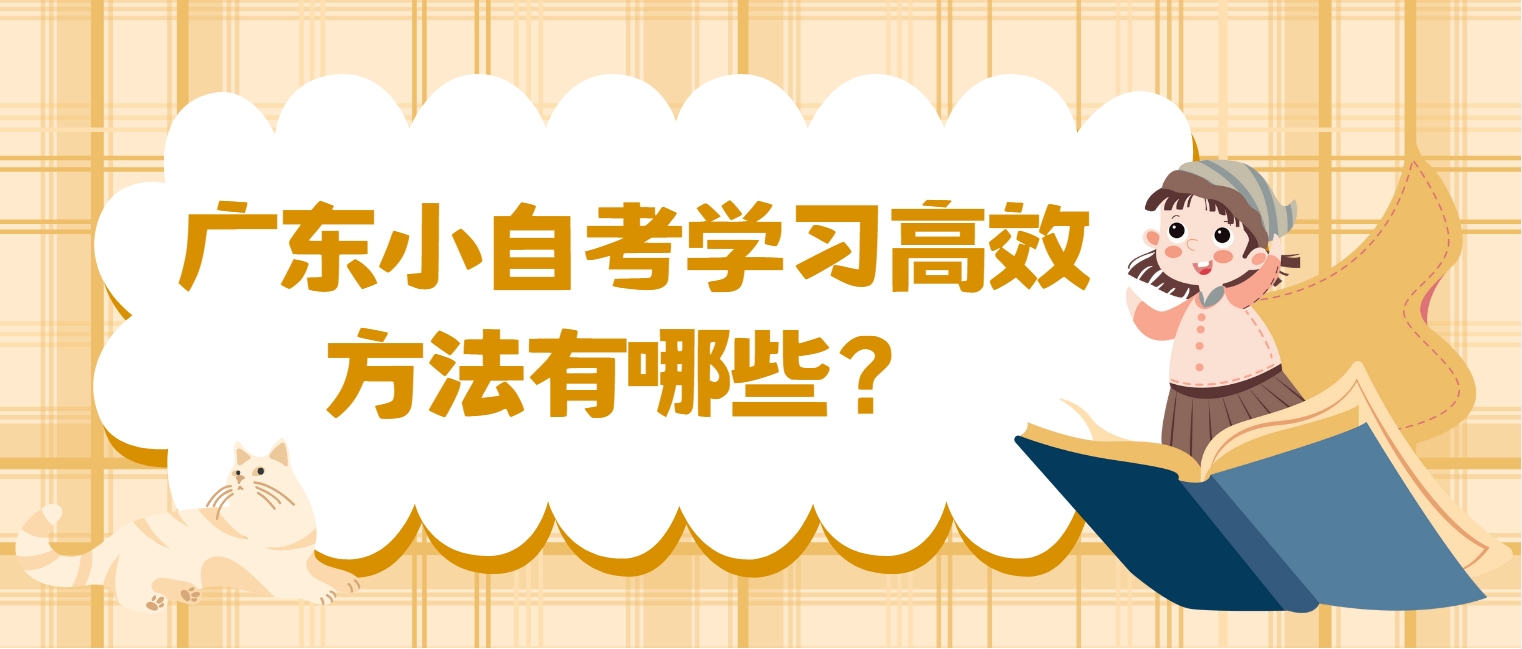 广东小自考学习高效方法有哪些？